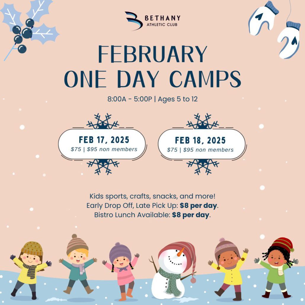 February One Day Camps 2025 at Bethany Athletic Club in Portland Oregon