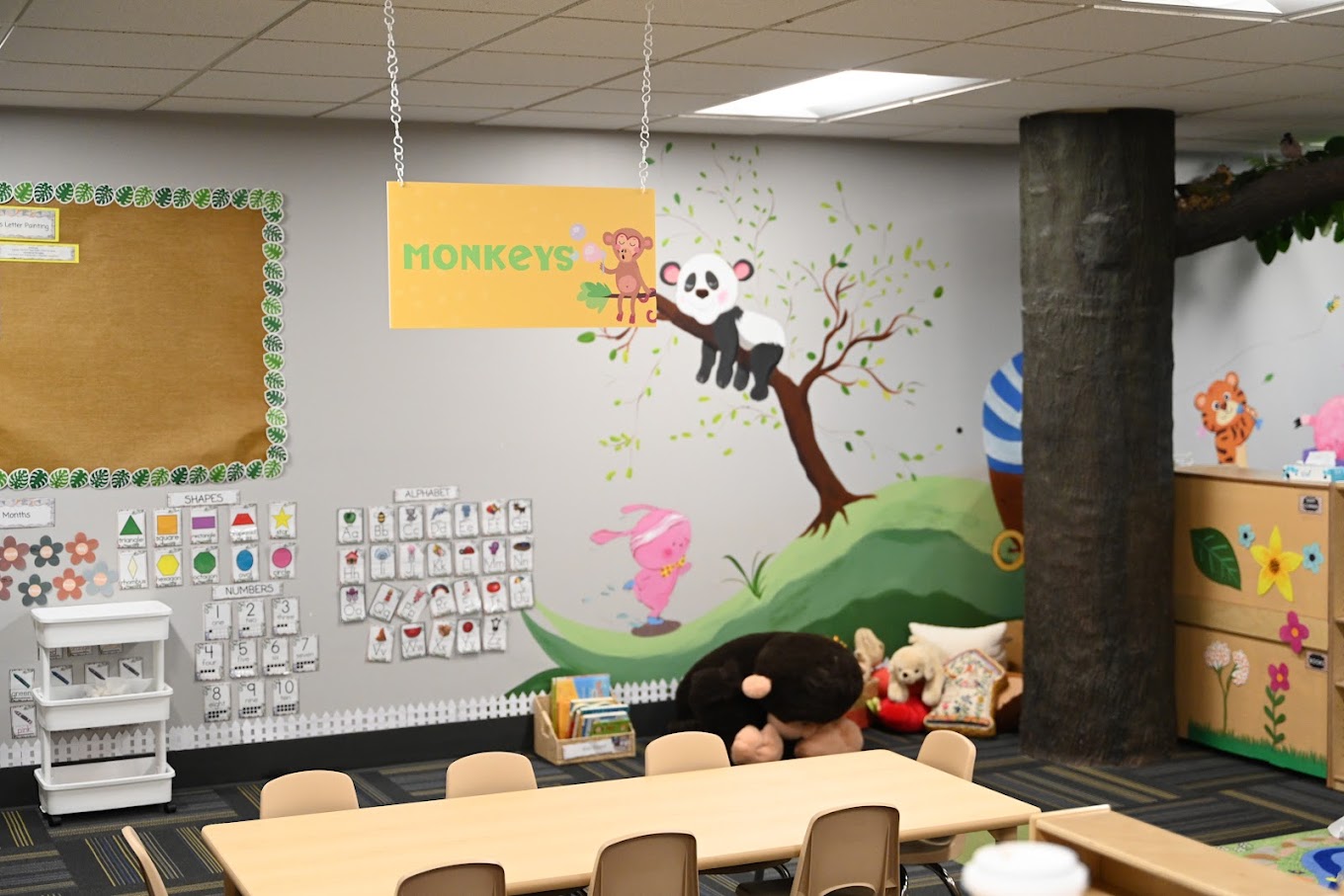 BKids Daycare & Preschool Monkey Themed Room at Bethany Athletic Club in Portland Oregon