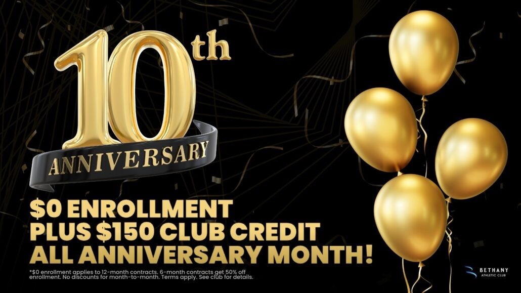 Anniversary special at Bethany Athletic Club in Portland Oregon
