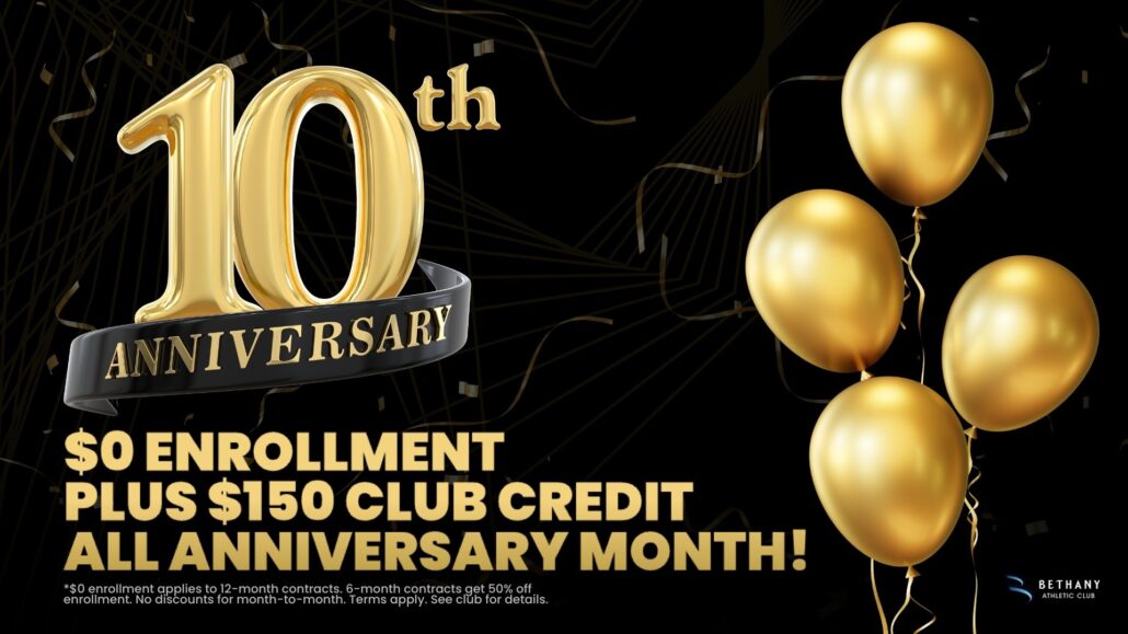 Anniversary special at Bethany Athletic Club in Portland Oregon