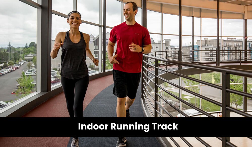 Indoor running track at Bethany Athletic Club in Portland Oregon