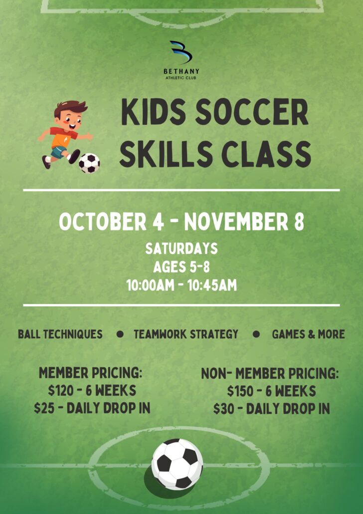 Soccer classess at Bethany Athletic Club in Portland Oregon